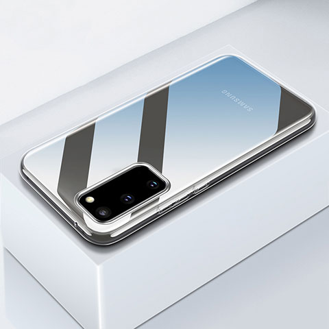 Samsung Galaxy S20 5G用極薄ソフトケース シリコンケース 耐衝撃 全面保護 クリア透明 T11 サムスン クリア