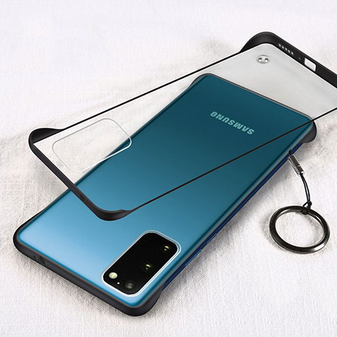 Samsung Galaxy S20 5G用ハードカバー クリスタル クリア透明 S02 サムスン ブラック