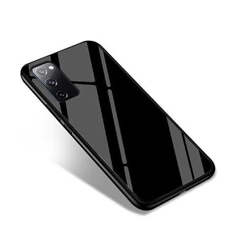 Samsung Galaxy S20 FE 5G用ハイブリットバンパーケース プラスチック 鏡面 カバー サムスン ブラック