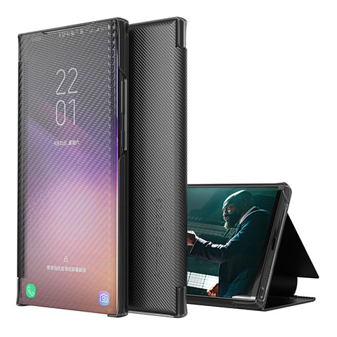 Samsung Galaxy S20 Plus 5G用手帳型 レザーケース スタンド カバー ZL1 サムスン ブラック