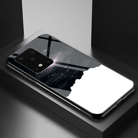 Samsung Galaxy S20 Plus 5G用ハイブリットバンパーケース プラスチック パターン 鏡面 カバー LS1 サムスン ブラック