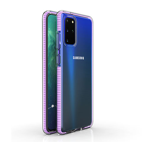 Samsung Galaxy S20 Plus 5G用極薄ソフトケース シリコンケース 耐衝撃 全面保護 クリア透明 H01 サムスン マルチカラー
