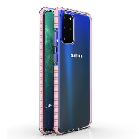 Samsung Galaxy S20 Plus 5G用極薄ソフトケース シリコンケース 耐衝撃 全面保護 クリア透明 H01 サムスン ピンク