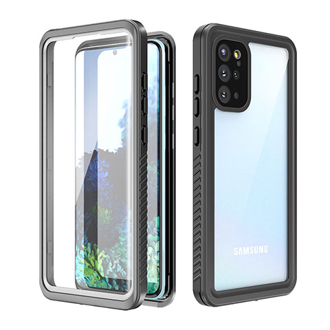 Samsung Galaxy S20 Plus用完全防水ケース ハイブリットバンパーカバー 高級感 手触り良い 360度 W02 サムスン ブラック