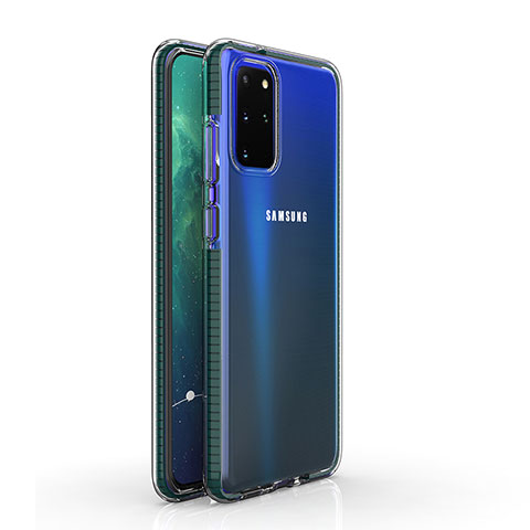Samsung Galaxy S20 Plus用極薄ソフトケース シリコンケース 耐衝撃 全面保護 クリア透明 H01 サムスン ダークグレー
