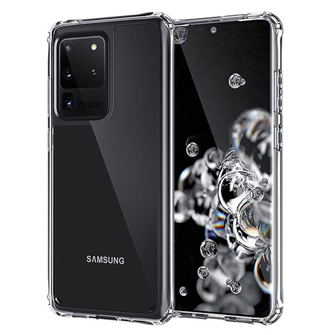 Samsung Galaxy S20 Ultra 5G用極薄ソフトケース シリコンケース 耐衝撃 全面保護 クリア透明 T06 サムスン クリア