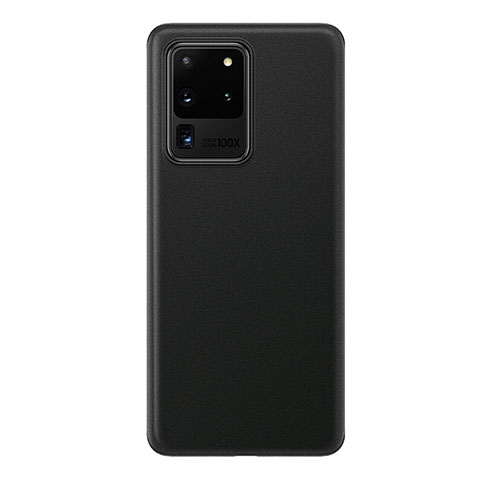 Samsung Galaxy S20 Ultra 5G用極薄ケース クリア透明 プラスチック 質感もマットH01 サムスン ブラック