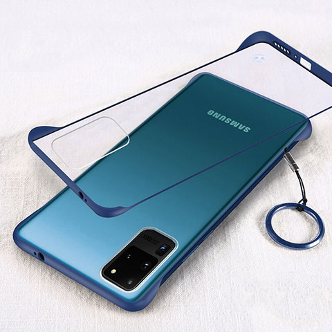 Samsung Galaxy S20 Ultra用ハードカバー クリスタル クリア透明 S03 サムスン ネイビー