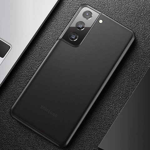 Samsung Galaxy S21 5G用極薄ケース クリア透明 プラスチック 質感もマットU01 サムスン グレー