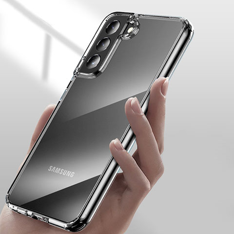 Samsung Galaxy S21 5G用極薄ソフトケース シリコンケース 耐衝撃 全面保護 クリア透明 T13 サムスン クリア