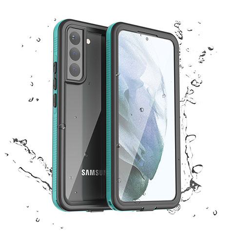 Samsung Galaxy S21 5G用完全防水ケース ハイブリットバンパーカバー 高級感 手触り良い 360度 サムスン グリーン