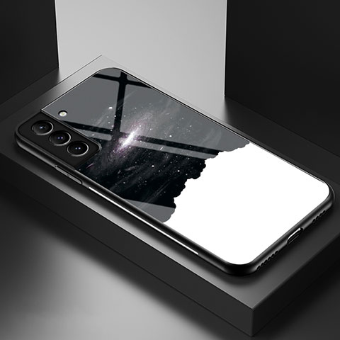 Samsung Galaxy S21 FE 5G用ハイブリットバンパーケース プラスチック 星空 鏡面 カバー S01 サムスン ホワイト