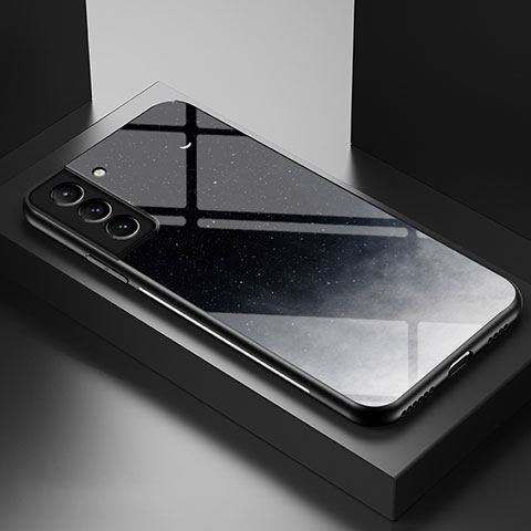 Samsung Galaxy S21 FE 5G用ハイブリットバンパーケース プラスチック 星空 鏡面 カバー S01 サムスン ブラック