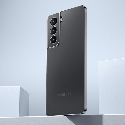 Samsung Galaxy S21 FE 5G用極薄ソフトケース シリコンケース 耐衝撃 全面保護 クリア透明 H07 サムスン ブラック