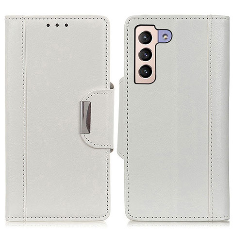 Samsung Galaxy S21 FE 5G用手帳型 レザーケース スタンド カバー M01L サムスン ホワイト