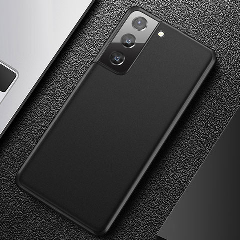 Samsung Galaxy S21 Plus 5G用極薄ケース クリア透明 プラスチック 質感もマットU01 サムスン ブラック