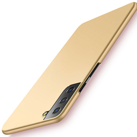 Samsung Galaxy S21 Plus 5G用ハードケース プラスチック 質感もマット カバー M02 サムスン ゴールド
