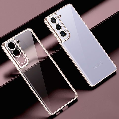 Samsung Galaxy S21 Plus 5G用極薄ソフトケース シリコンケース 耐衝撃 全面保護 クリア透明 H08 サムスン ピンク
