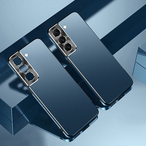 Samsung Galaxy S21 Plus 5G用ハードケース プラスチック 質感もマット カバー AT1 サムスン ネイビー