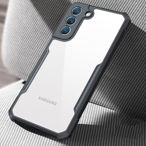 Samsung Galaxy S21 Plus 5G用極薄ソフトケース シリコンケース 耐衝撃 全面保護 クリア透明 T05 サムスン ブラック