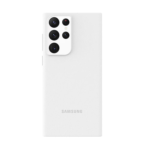 Samsung Galaxy S21 Ultra 5G用極薄ケース クリア透明 プラスチック 質感もマットC01 サムスン ホワイト