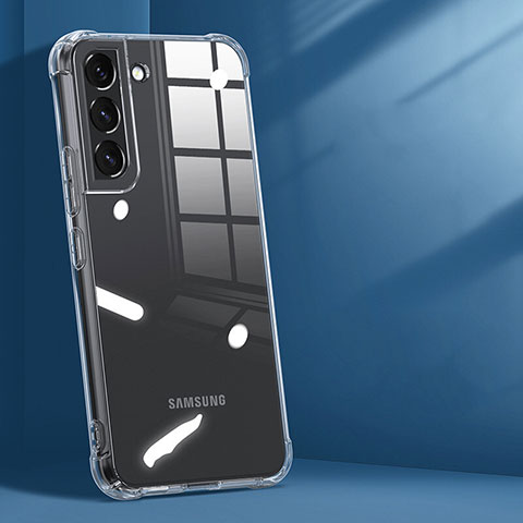 Samsung Galaxy S22 Plus 5G用極薄ソフトケース シリコンケース 耐衝撃 全面保護 クリア透明 T15 サムスン クリア