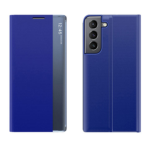 Samsung Galaxy S22 Plus 5G用手帳型 レザーケース スタンド カバー L02 サムスン ネイビー