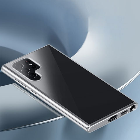 Samsung Galaxy S22 Ultra 5G用極薄ソフトケース シリコンケース 耐衝撃 全面保護 クリア透明 T13 サムスン クリア