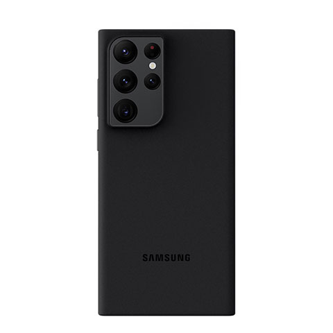 Samsung Galaxy S22 Ultra 5G用極薄ケース クリア透明 プラスチック 質感もマットU01 サムスン ブラック