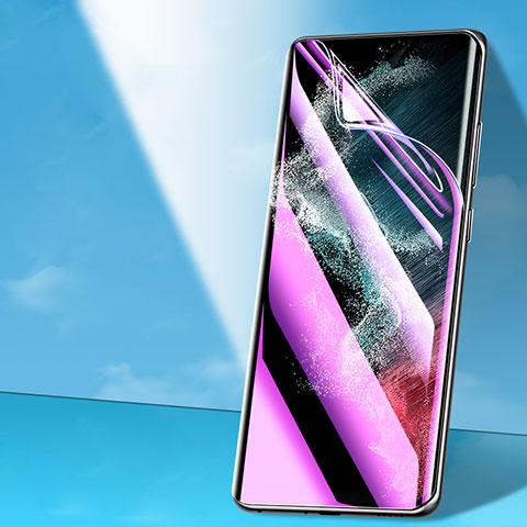 Samsung Galaxy S22 Ultra 5G用高光沢 液晶保護フィルム フルカバレッジ画面 アンチグレア ブルーライト サムスン クリア