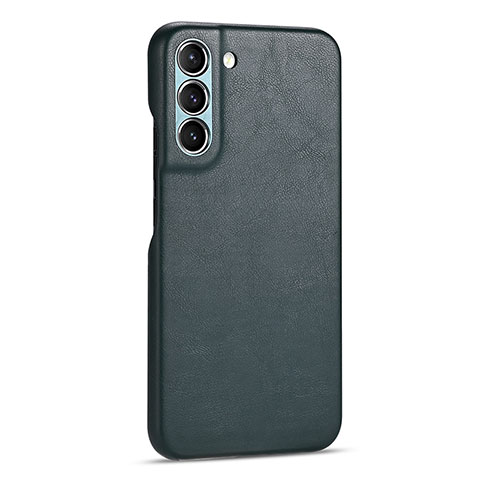 Samsung Galaxy S23 5G用ケース 高級感 手触り良いレザー柄 C05 サムスン グリーン