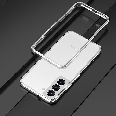 Samsung Galaxy S23 5G用ケース 高級感 手触り良い アルミメタル 製の金属製 バンパー カバー サムスン シルバー