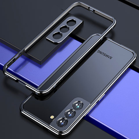 Samsung Galaxy S23 Plus 5G用ケース 高級感 手触り良い アルミメタル 製の金属製 バンパー カバー A02 サムスン ブラック