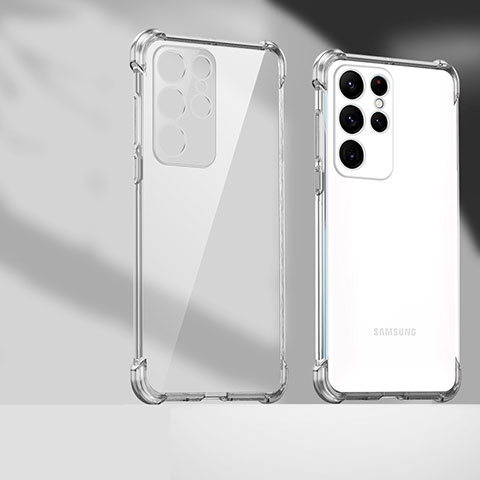 Samsung Galaxy S23 Ultra 5G用極薄ソフトケース シリコンケース 耐衝撃 全面保護 クリア透明 H04 サムスン クリア