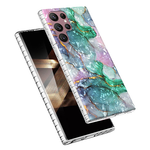 Samsung Galaxy S24 Ultra 5G用シリコンケース ソフトタッチラバー バタフライ パターン カバー Y07B サムスン マルチカラー