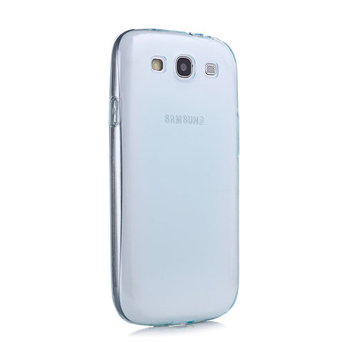 Samsung Galaxy S3 4G i9305用極薄ソフトケース シリコンケース 耐衝撃 全面保護 クリア透明 サムスン ネイビー