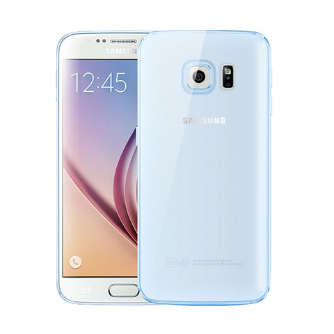 Samsung Galaxy S6 Duos SM-G920F G9200用極薄ソフトケース シリコンケース 耐衝撃 全面保護 クリア透明 H01 サムスン ネイビー
