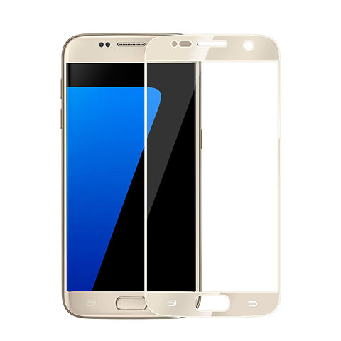 Samsung Galaxy S6 Duos SM-G920F G9200用強化ガラス フル液晶保護フィルム サムスン ゴールド