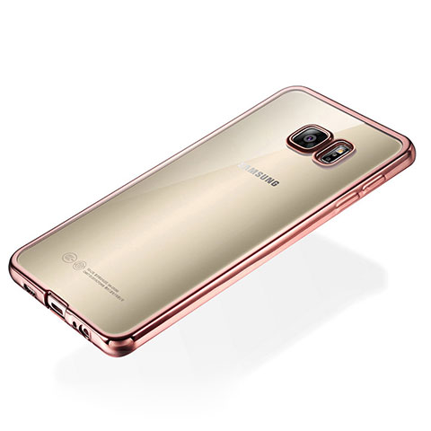 Samsung Galaxy S6 Edge+ Plus SM-G928F用極薄ソフトケース シリコンケース 耐衝撃 全面保護 クリア透明 S01 サムスン ローズゴールド