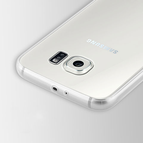 Samsung Galaxy S6 SM-G920用極薄ソフトケース シリコンケース 耐衝撃 全面保護 クリア透明 T02 サムスン クリア