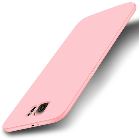 Samsung Galaxy S6 SM-G920用極薄ソフトケース シリコンケース 耐衝撃 全面保護 S01 サムスン ピンク