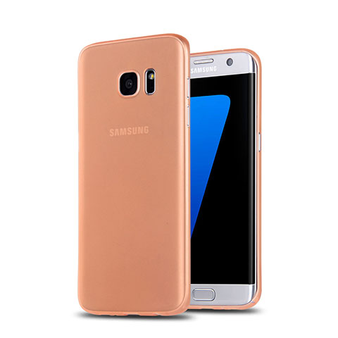 Samsung Galaxy S7 Edge G935F用シリコンケース ソフトタッチラバー 質感もマット R02 サムスン ゴールド