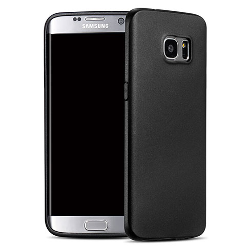 Samsung Galaxy S7 Edge G935F用シリコンケース ソフトタッチラバー サムスン ブラック