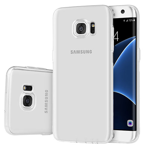 Samsung Galaxy S7 Edge G935F用極薄ソフトケース シリコンケース 耐衝撃 全面保護 クリア透明 H01 サムスン クリア