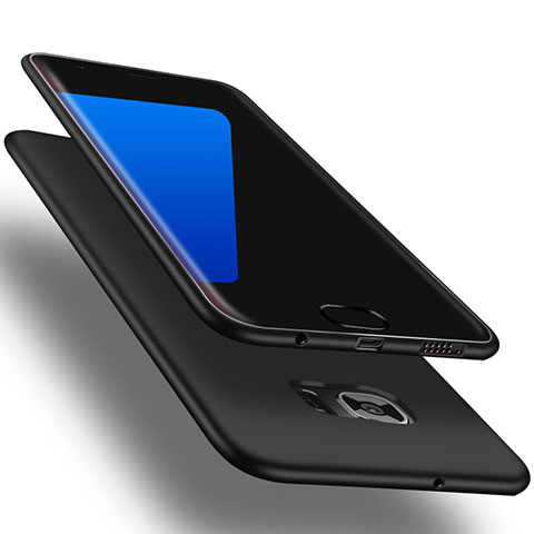 Samsung Galaxy S7 Edge G935F用極薄ソフトケース シリコンケース 耐衝撃 全面保護 S01 サムスン ブラック