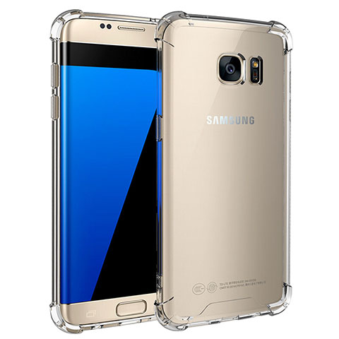 Samsung Galaxy S7 Edge G935F用極薄ソフトケース シリコンケース 耐衝撃 全面保護 クリア透明 T05 サムスン クリア