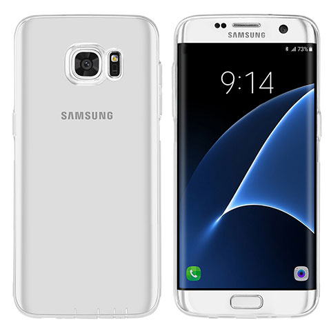 Samsung Galaxy S7 Edge G935F用極薄ソフトケース シリコンケース 耐衝撃 全面保護 クリア透明 T07 サムスン クリア