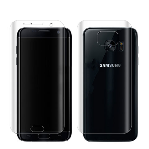 Samsung Galaxy S7 Edge G935F用高光沢 液晶保護フィルム 背面保護フィルム同梱 サムスン クリア