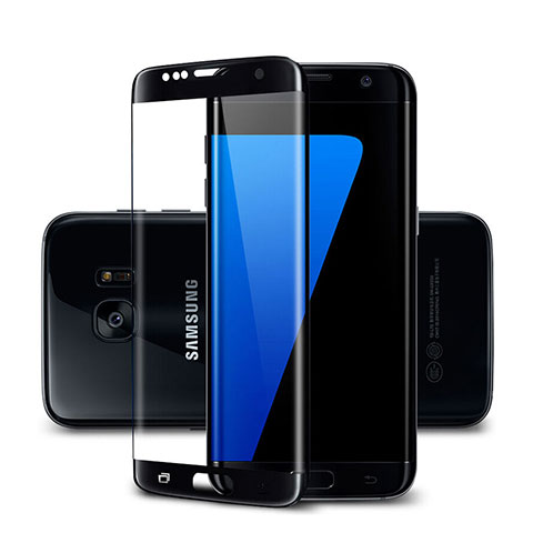 Samsung Galaxy S7 Edge G935F用強化ガラス フル液晶保護フィルム サムスン ブラック