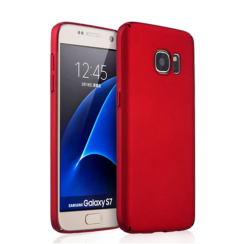 Samsung Galaxy S7 G930F G930FD用ハードケース プラスチック 質感もマット サムスン レッド